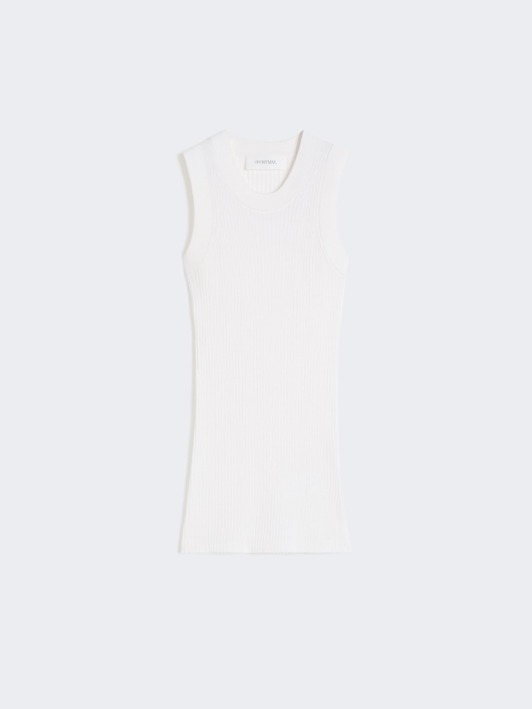 Cotton vest top - WHITE - Max Mara