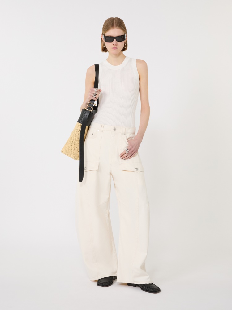 Cotton vest top - WHITE - Max Mara - 1