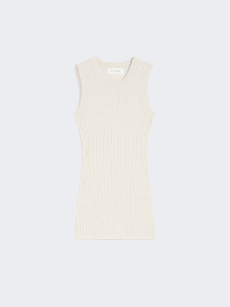 Cotton vest top - ECRU - Max Mara