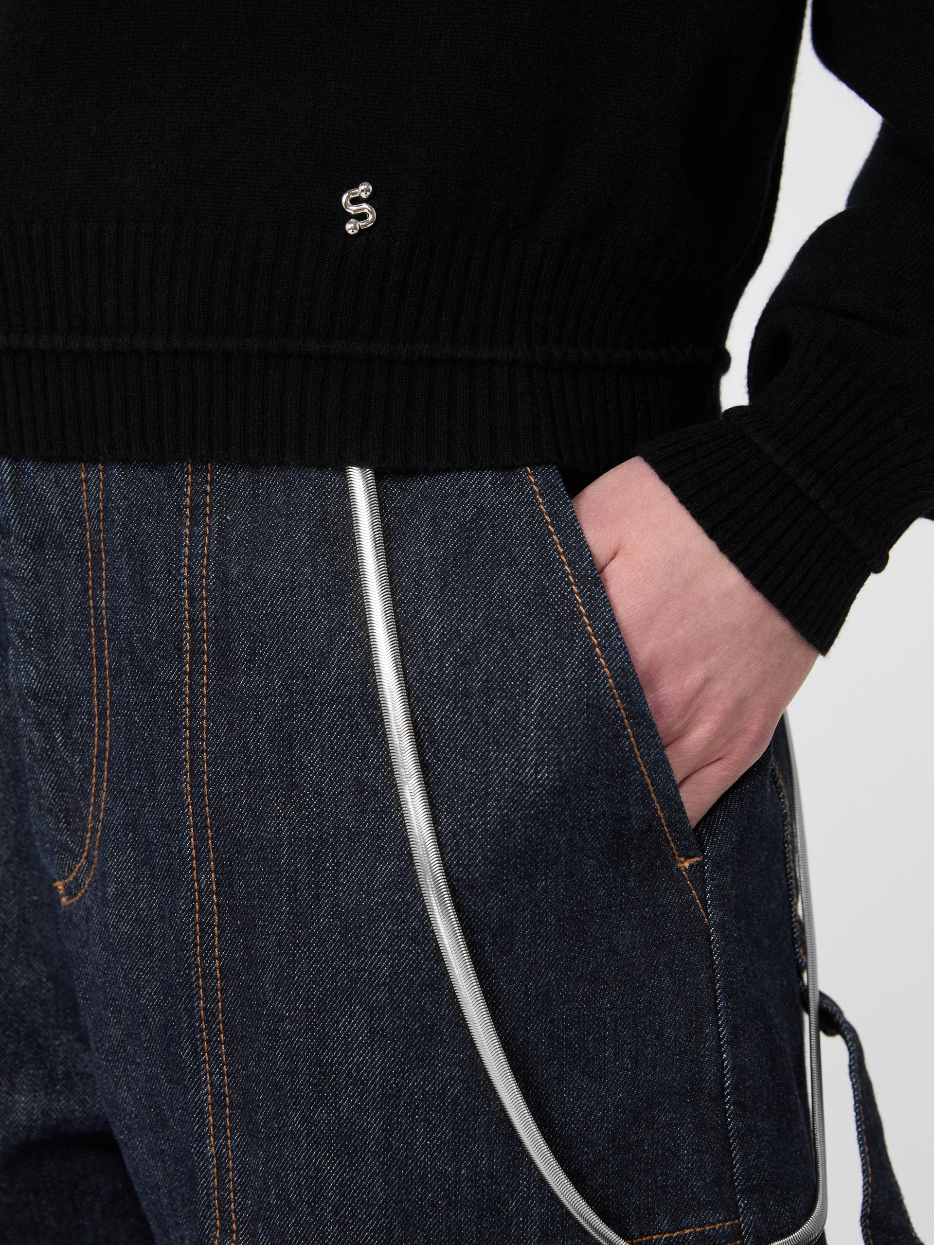 Relaxed-fit wool and cashmere sweater - BLACK - Max Mara - 4