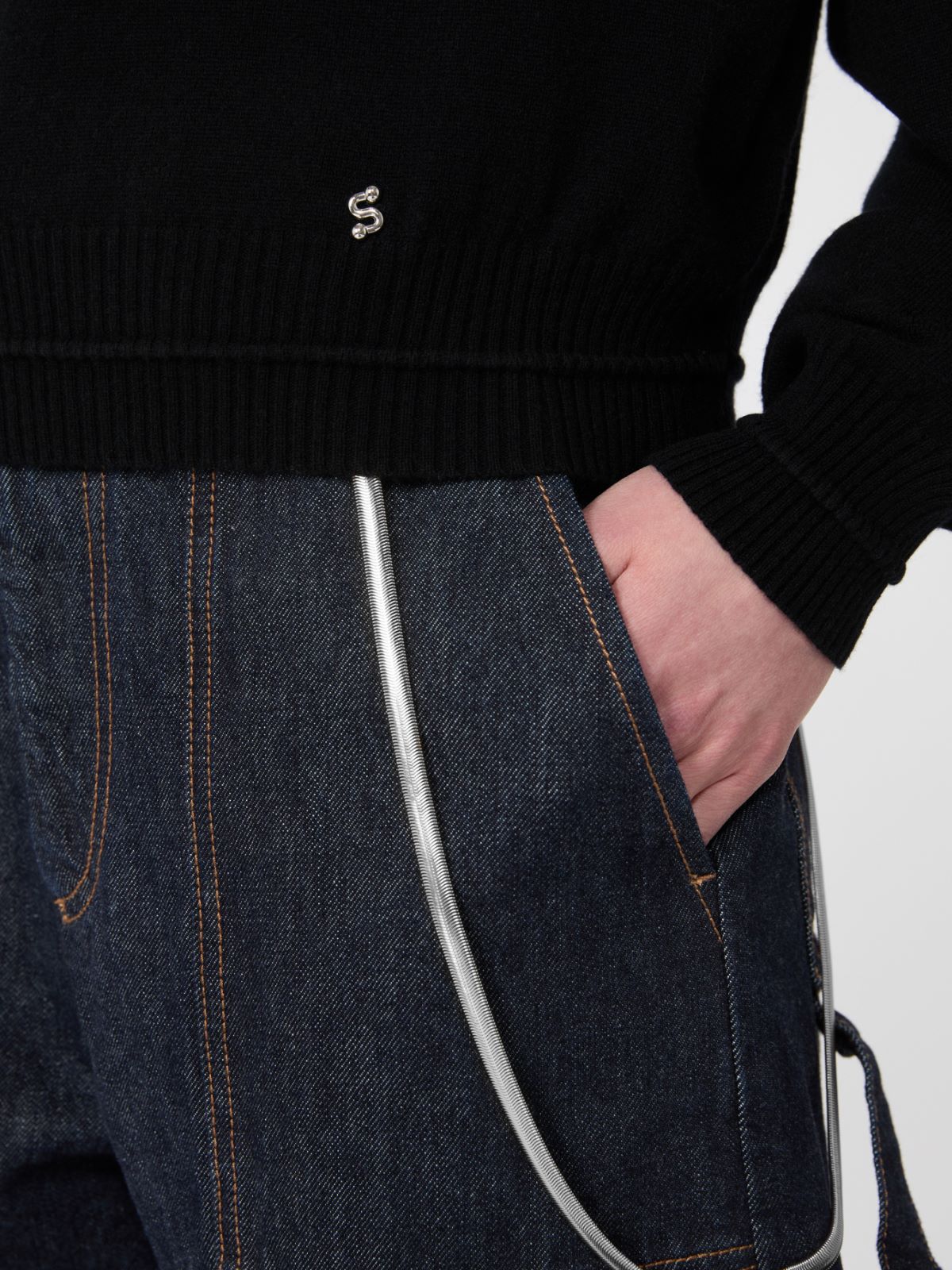 Relaxed-fit wool and cashmere sweater - BLACK - Max Mara - 6