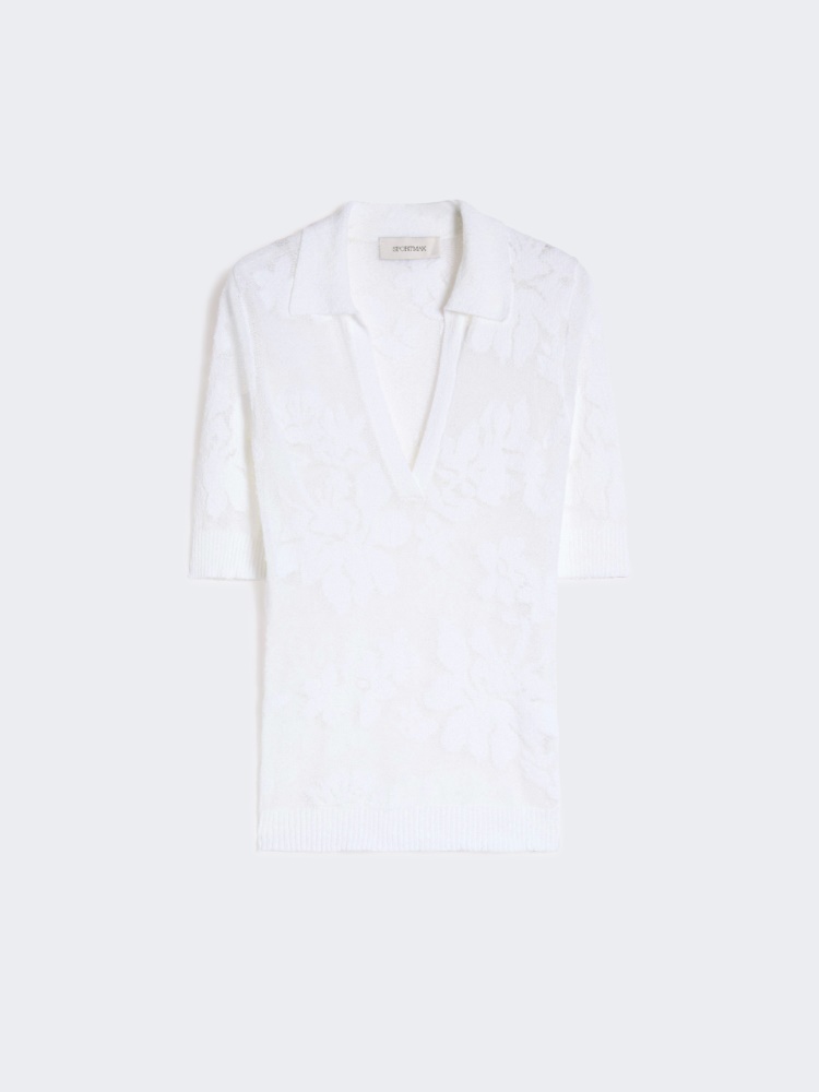 Stretch cotton polo shirt - WHITE - Max Mara