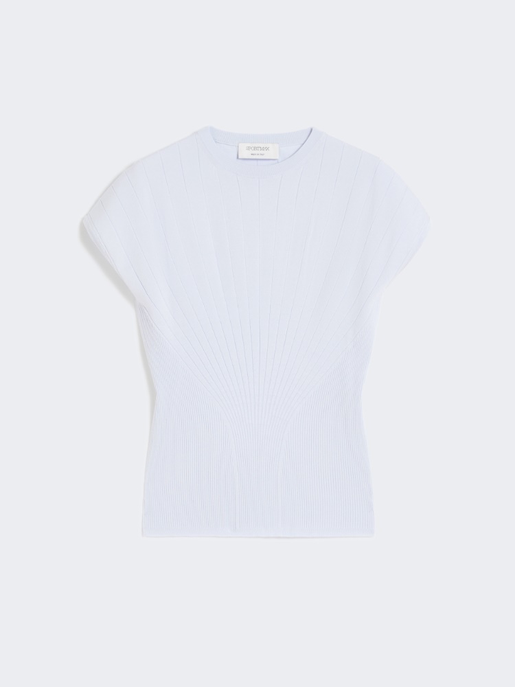 Rib-knit viscose sweater - LIGHT BLUE - Max Mara