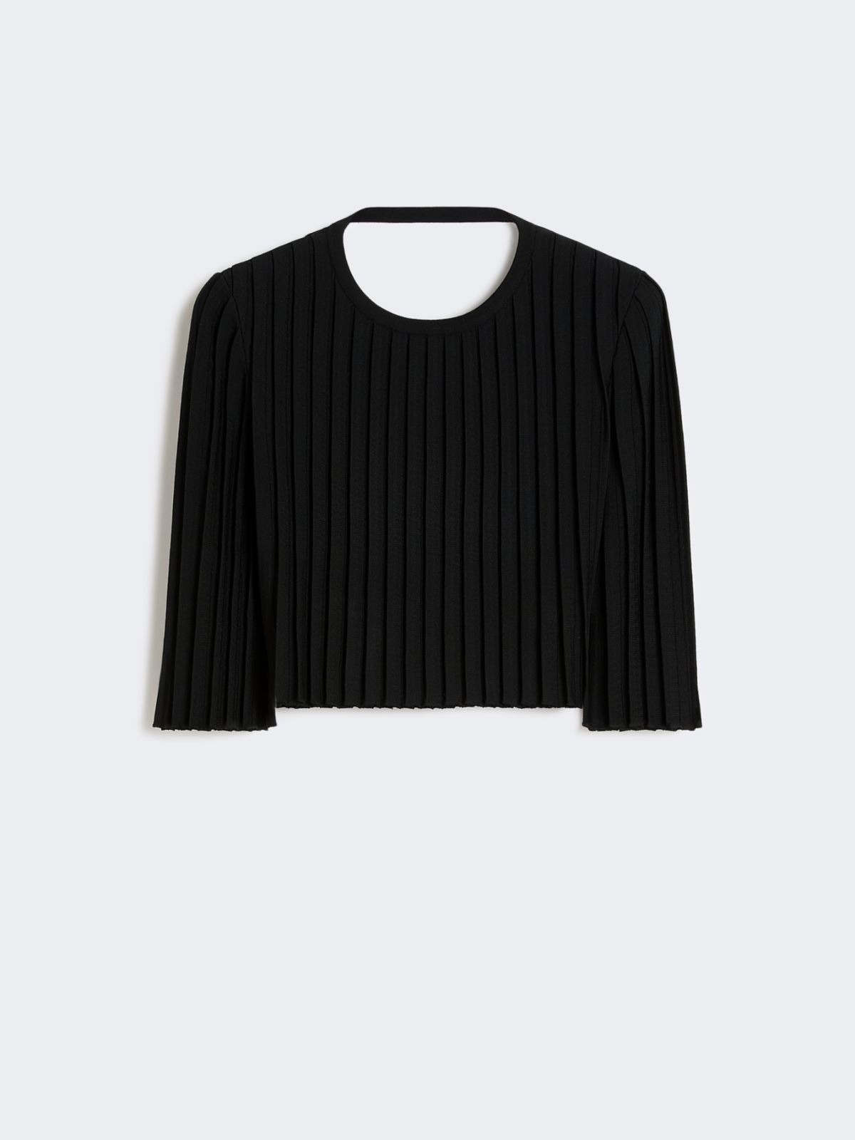 Crop-Top aus Stretch-Viskose - SCHWARZ - Max Mara - 5
