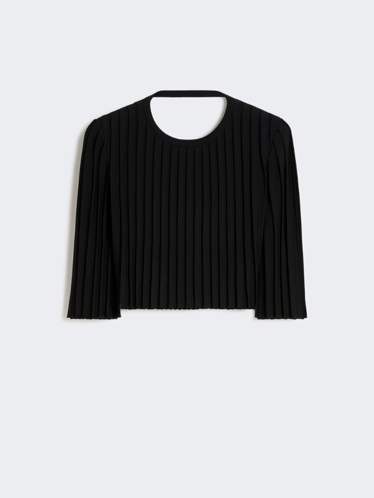 Crop-Top aus Stretch-Viskose - SCHWARZ - Max Mara