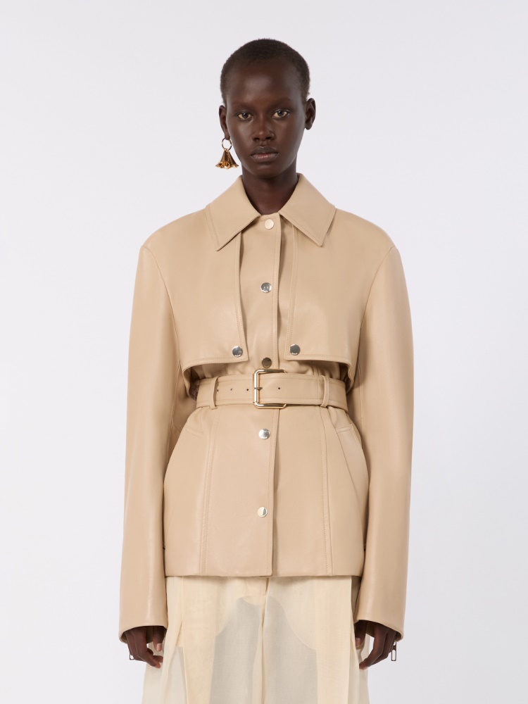 Nappa leather two-piece jacket - BEIGE - Max Mara - 2