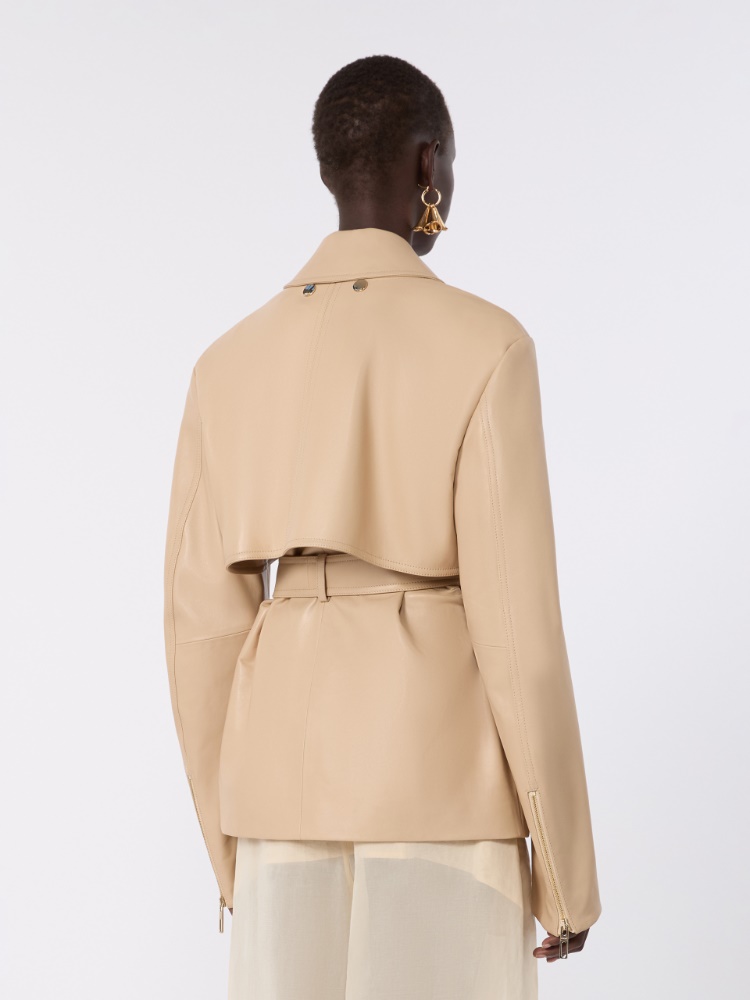 Nappa leather two-piece jacket - BEIGE - Max Mara - 3