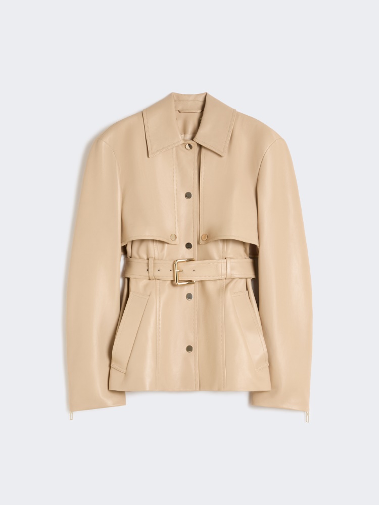 Nappa leather two-piece jacket - BEIGE - Max Mara