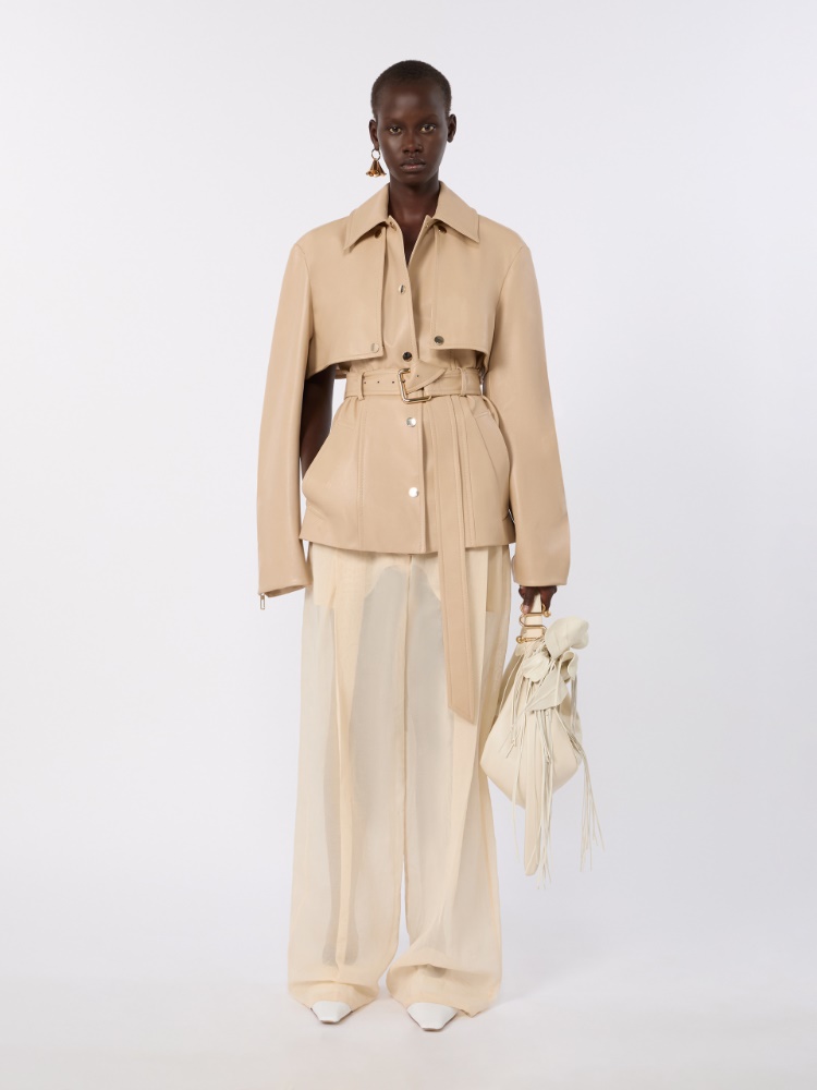 Nappa leather two-piece jacket - BEIGE - Max Mara - 1