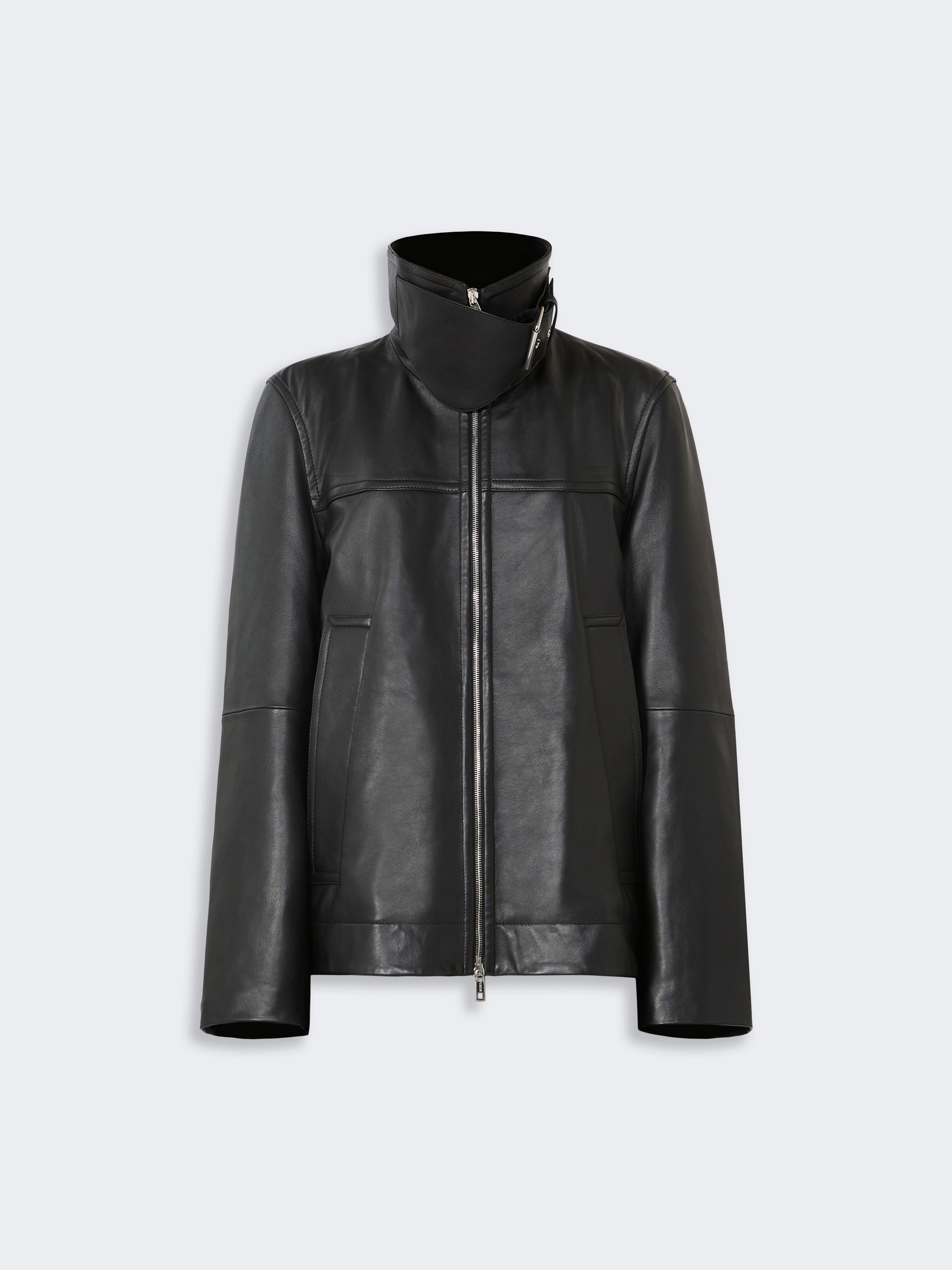 Veste surdimensionnée en cuir - NOIR - Max Mara - 5