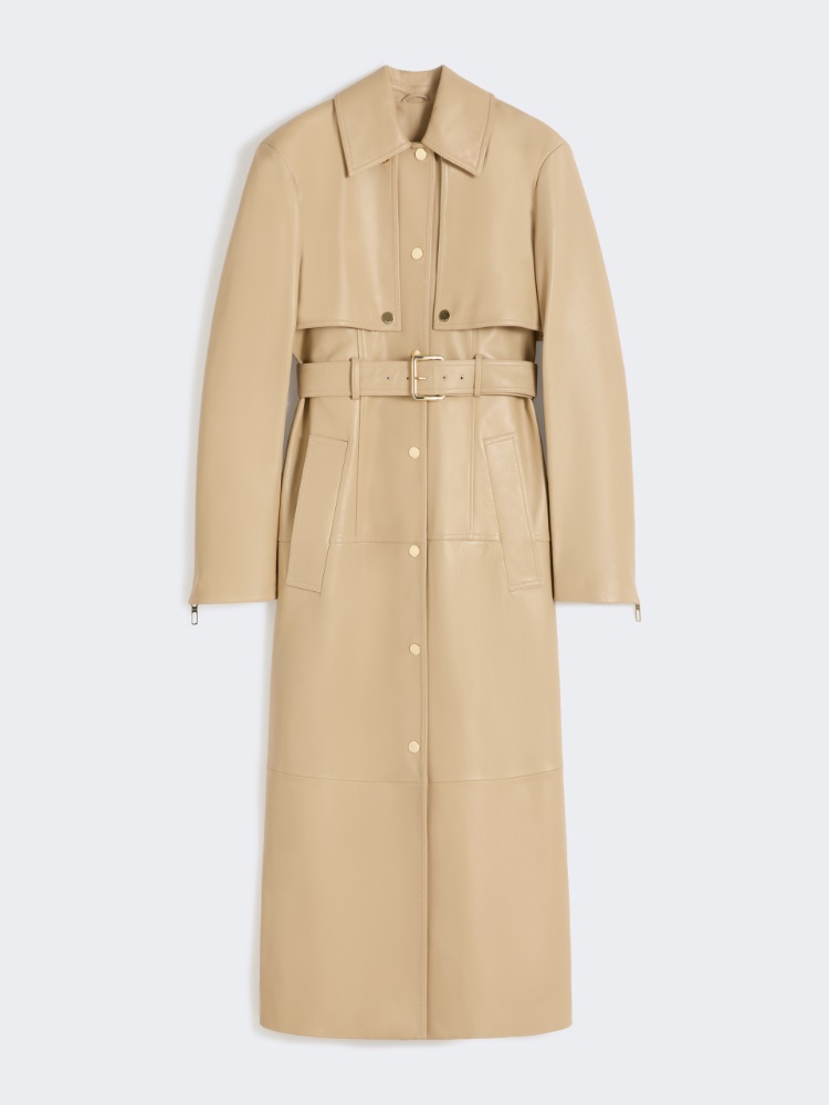 Zweiteiliger Trenchcoat aus Nappaleder - BEIGE - Max Mara