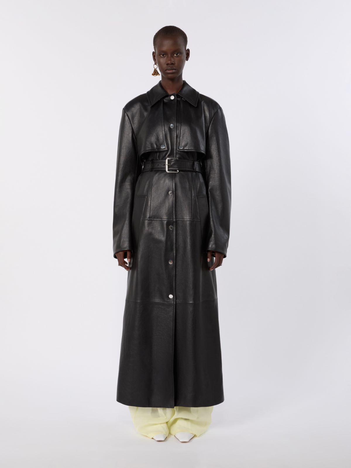 Nappa leather two-piece trench coat - BLACK - Max Mara - 2