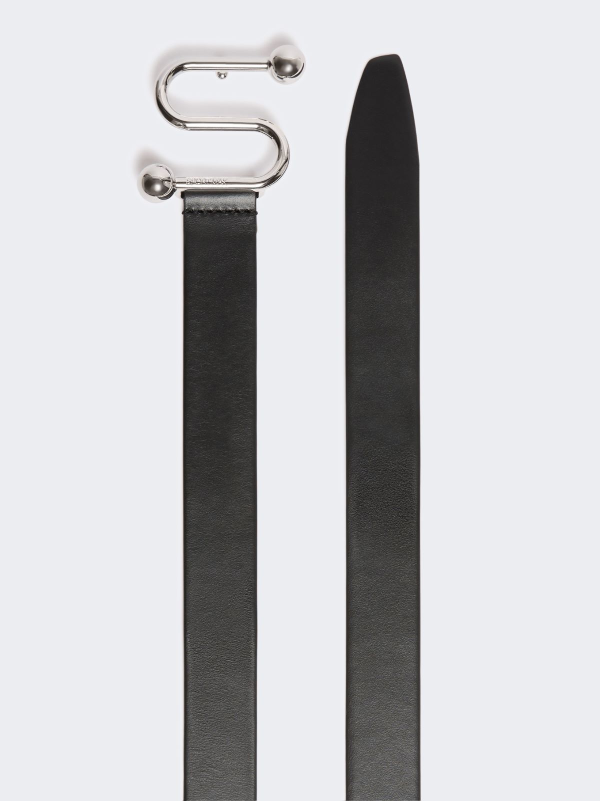 Leather belt with S buckle - BLACK - Max Mara - 2
