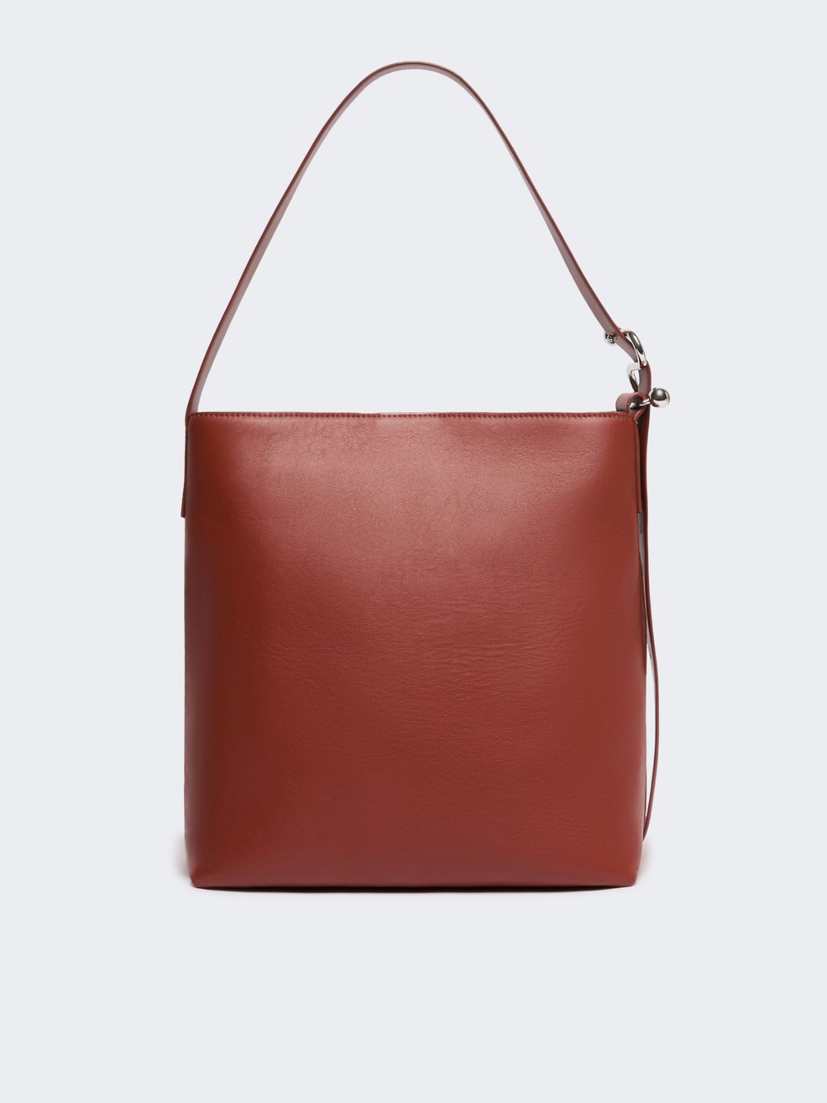 Leather S-buckle shopper bag - RUST - Max Mara - 12