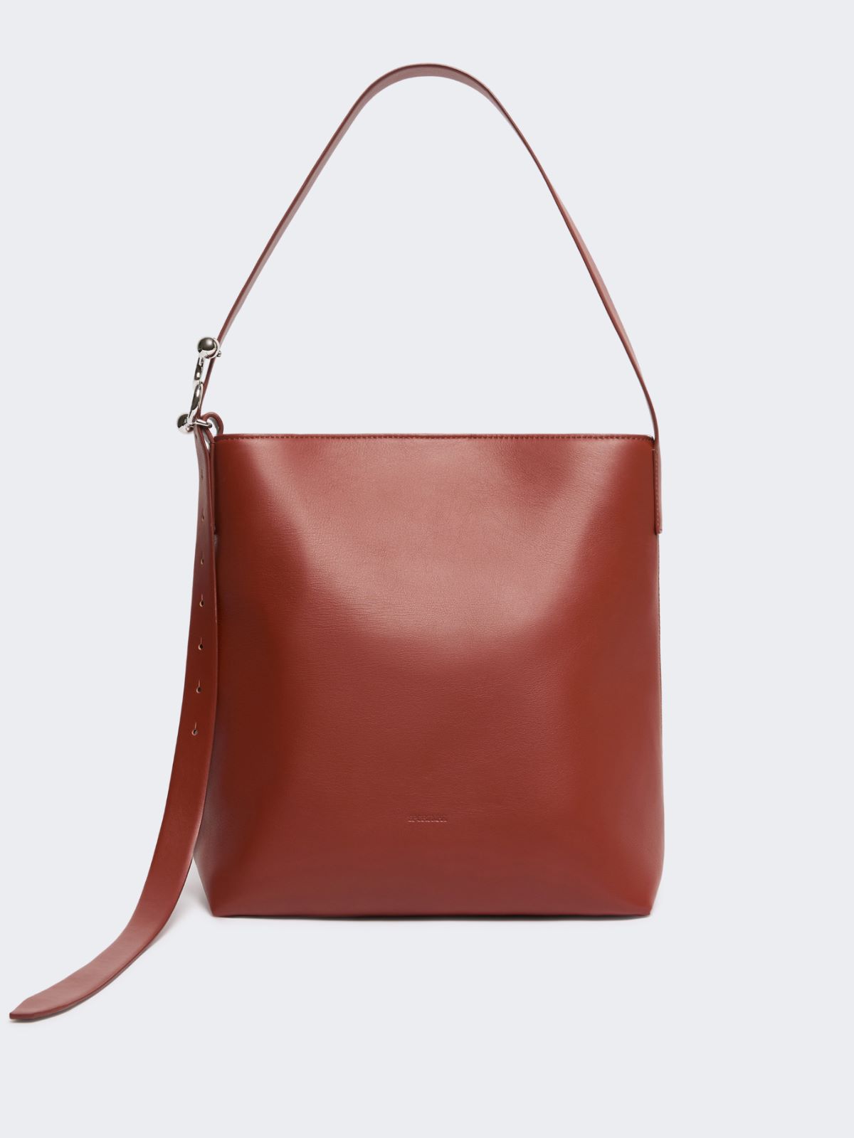 Leather S-buckle shopper bag - RUST - Max Mara - 6