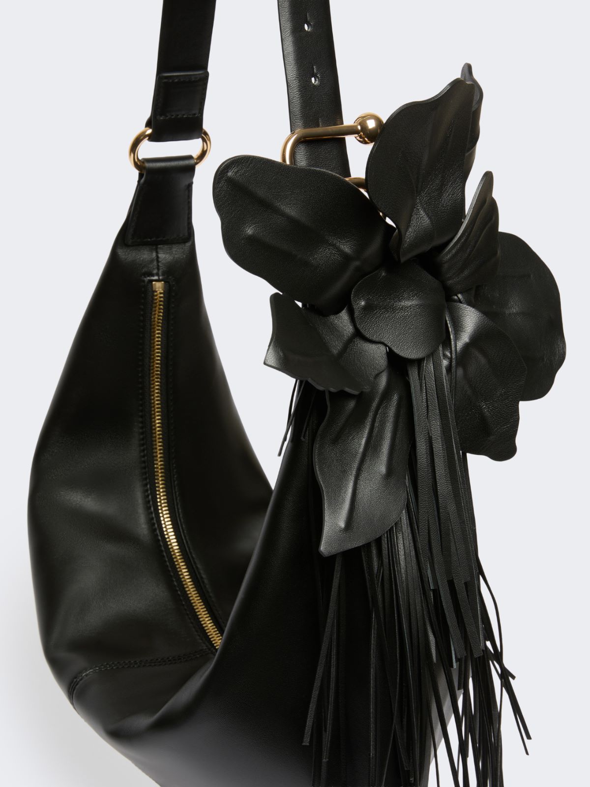 Nappa leather hobo bag - BLACK - Max Mara - 3