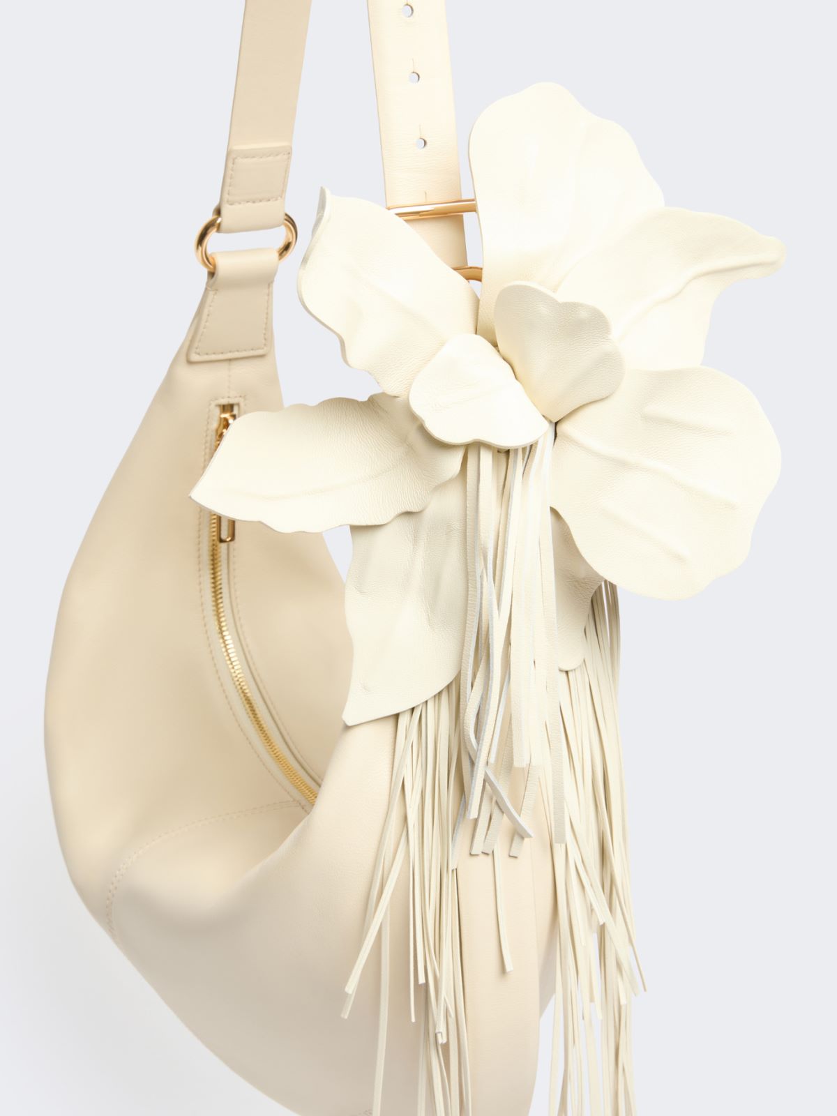 Nappa leather hobo bag - VANILLA - Max Mara - 3