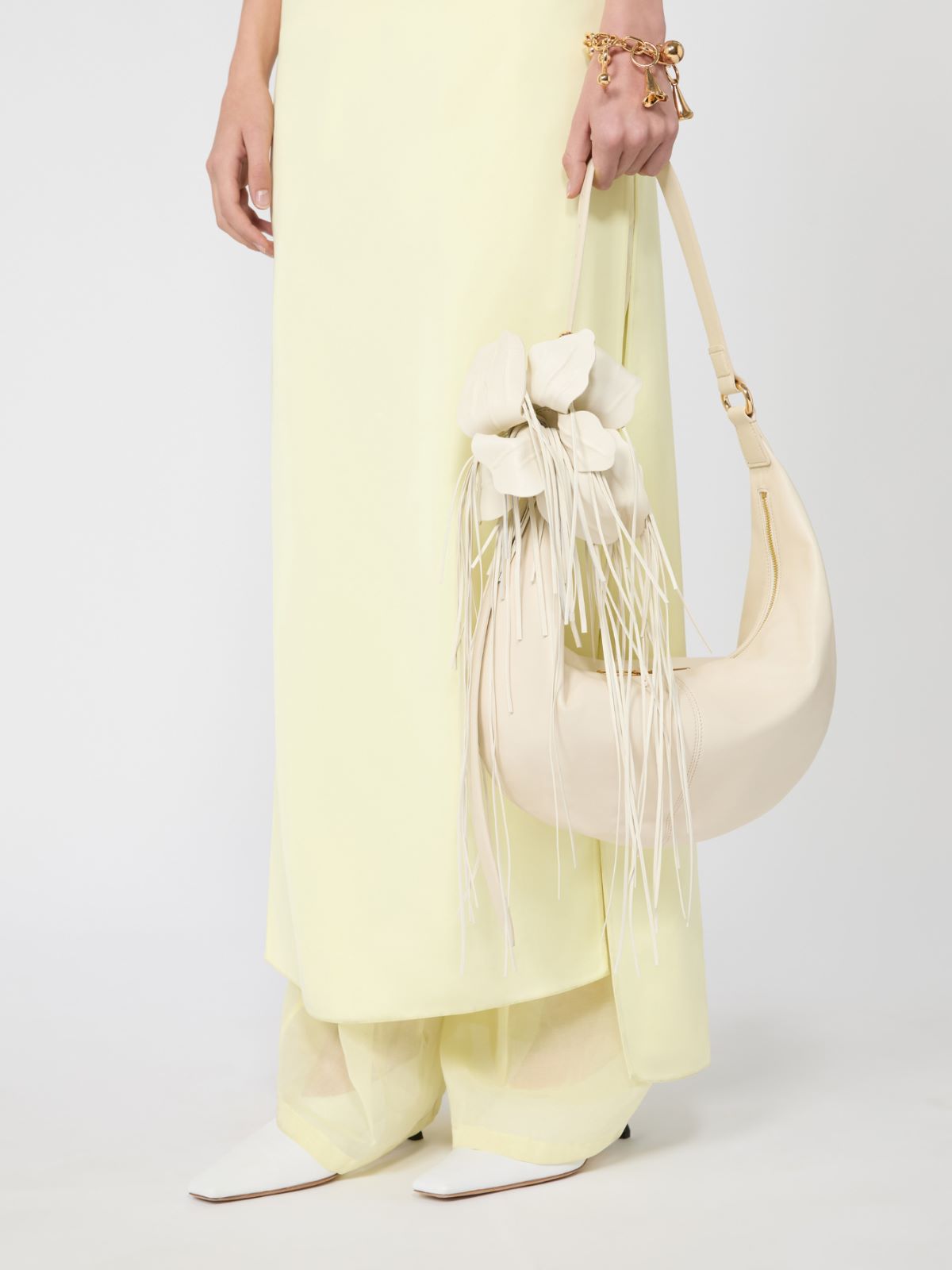 Hobo-Bag aus Nappaleder + VANILLE - Max Mara