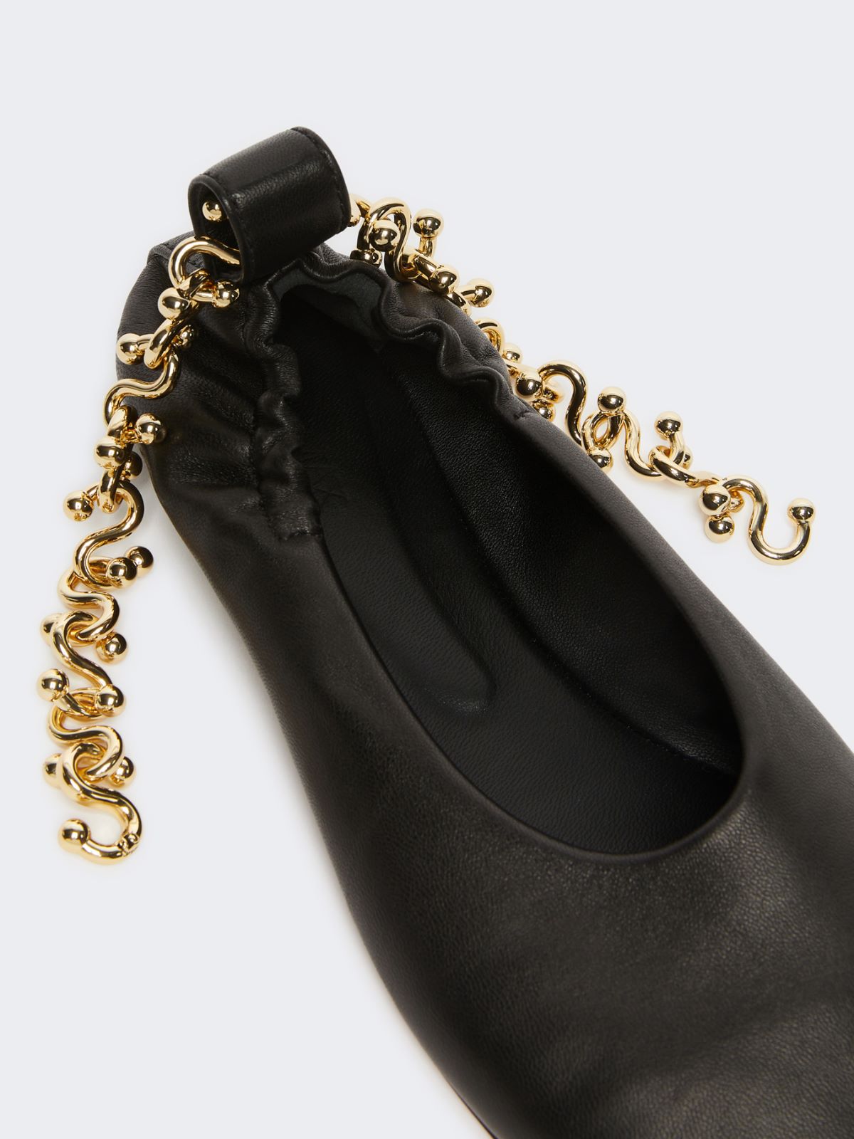 Nappa leather ballerinas with ankle band - BLACK - Max Mara - 11