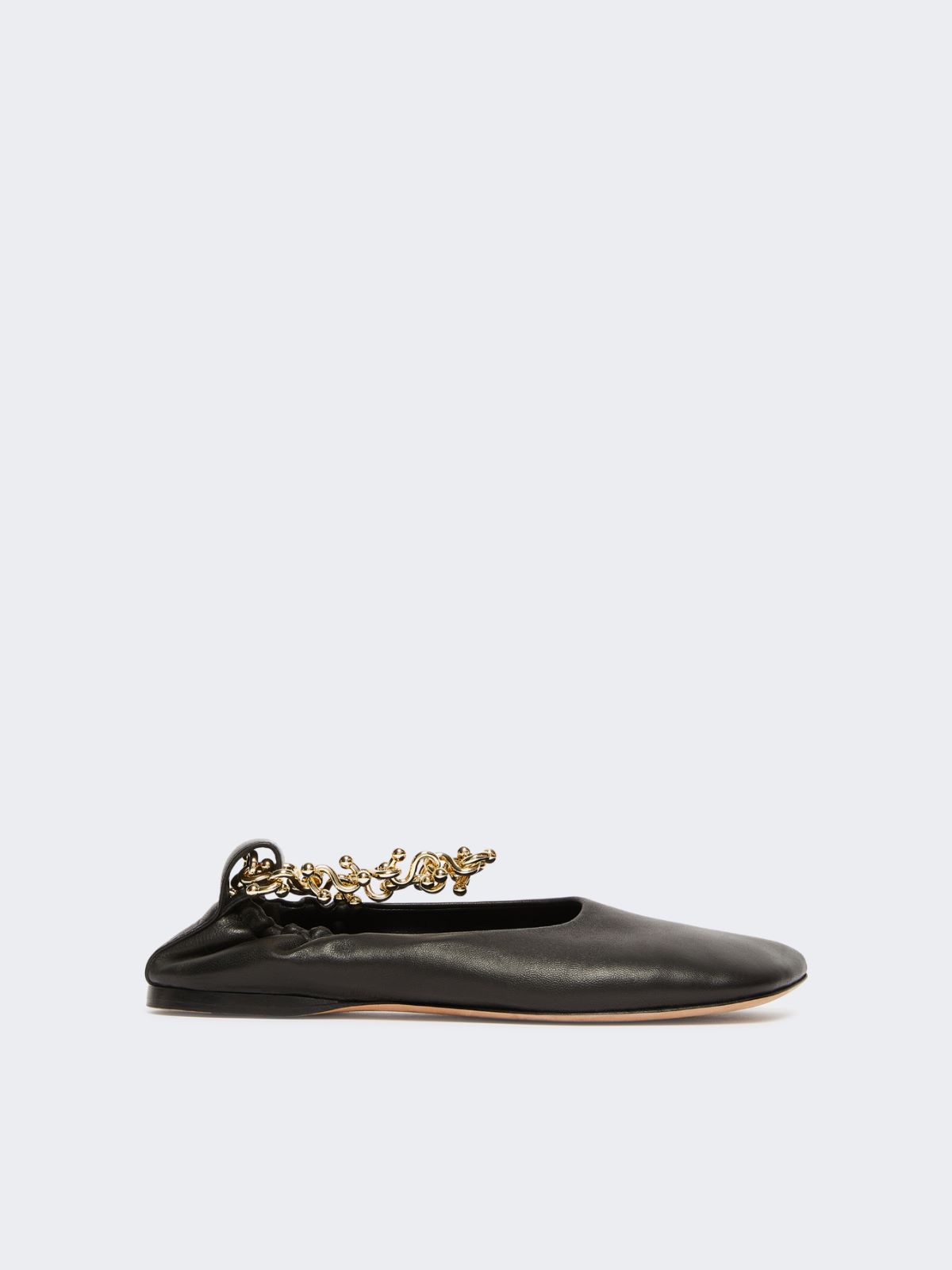 Nappa leather ballerinas with ankle band - BLACK - Max Mara - 11