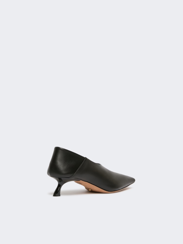 Nappa leather pumps with foldable back - BLACK - Max Mara - 3