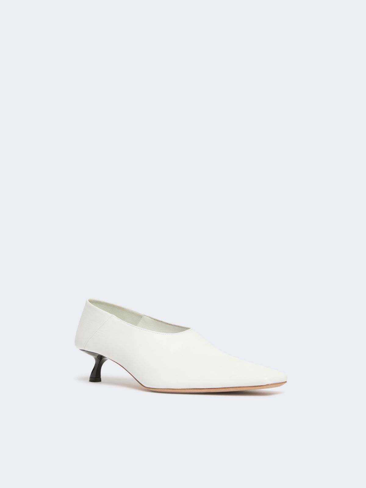 Nappa leather pumps with foldable back - WHITE - Max Mara - 2