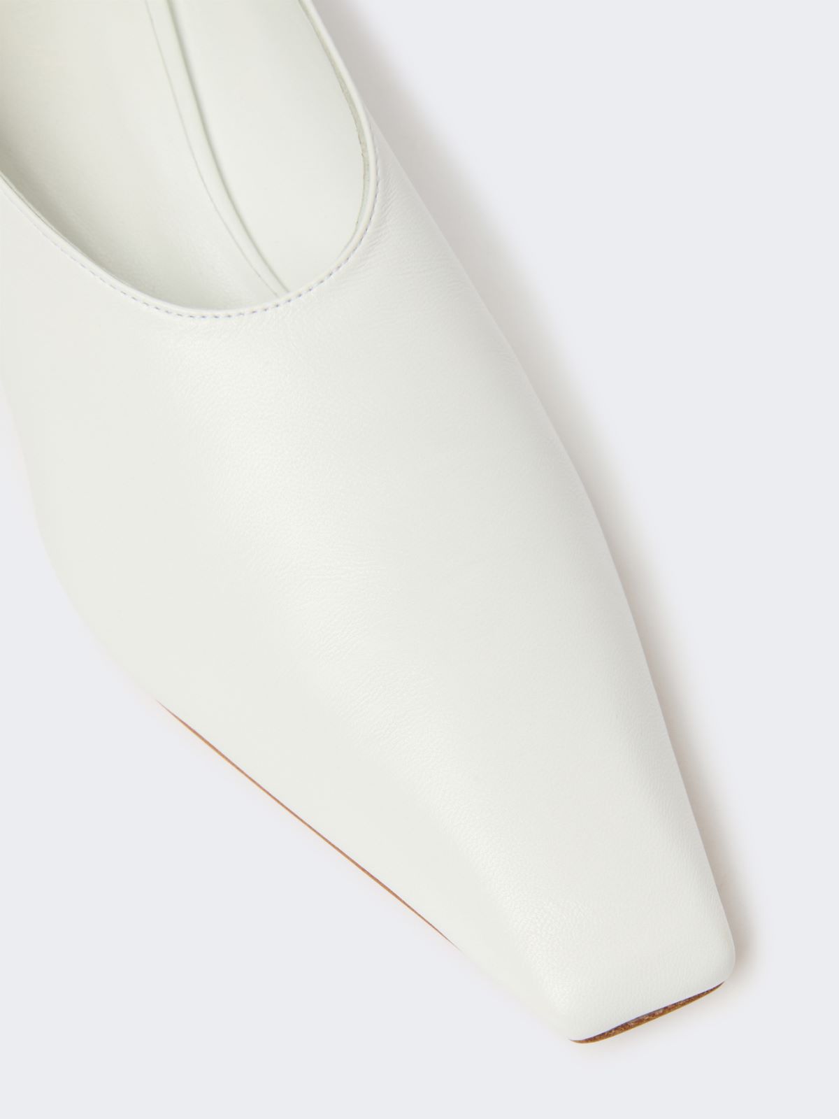 Nappa leather pumps with foldable back - WHITE - Max Mara - 3