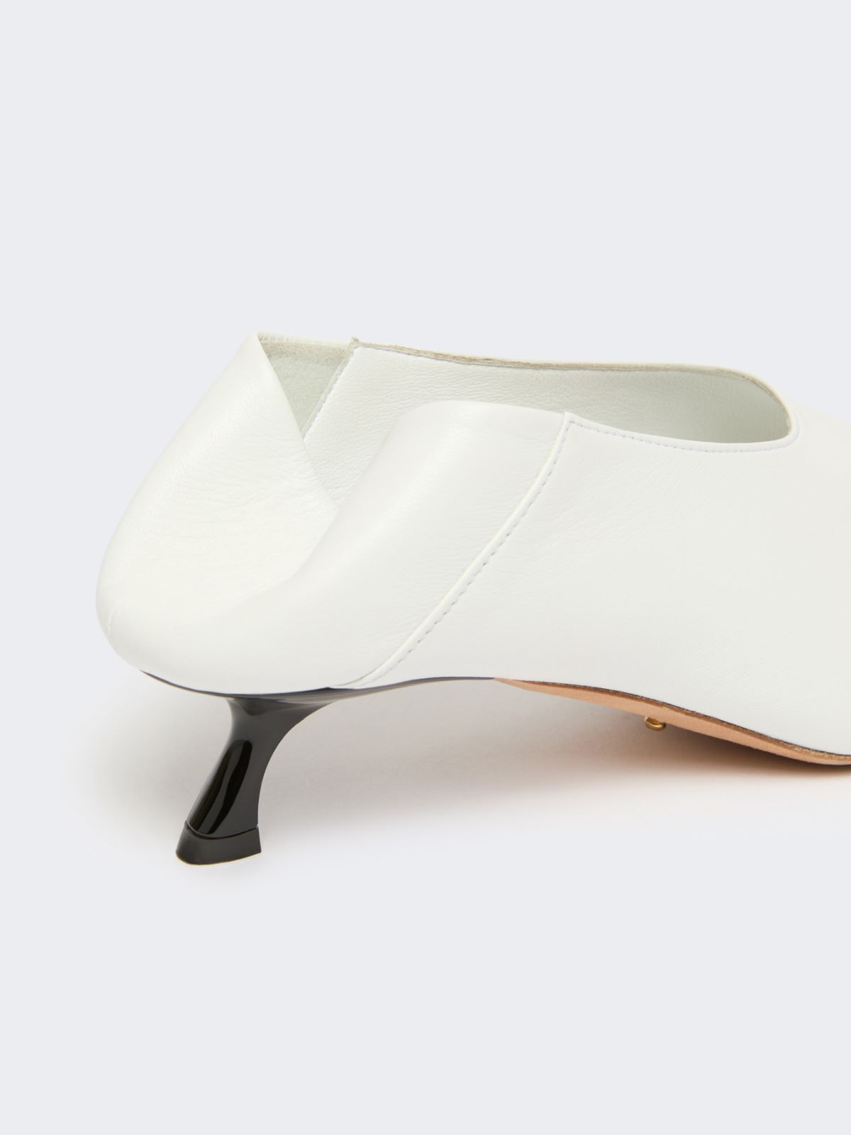 Nappa leather pumps with foldable back - WHITE - Max Mara - 4