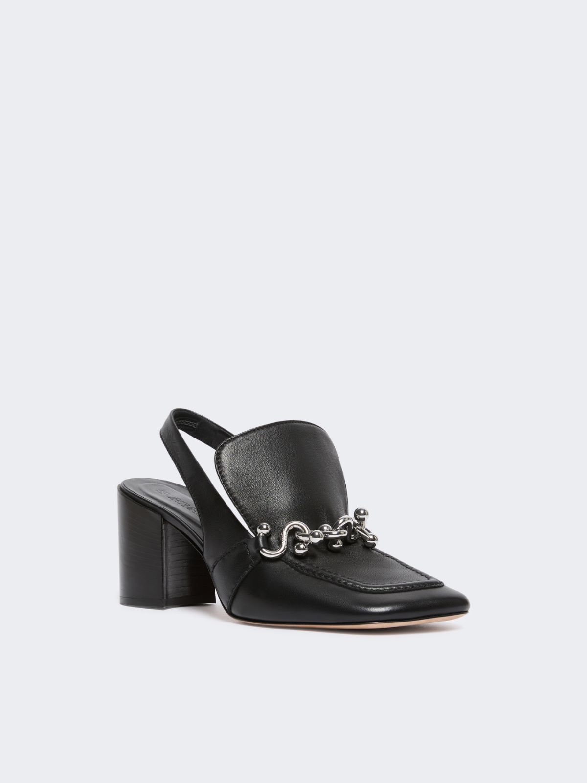 Nappa leather slingbacks - BLACK - Max Mara - 5
