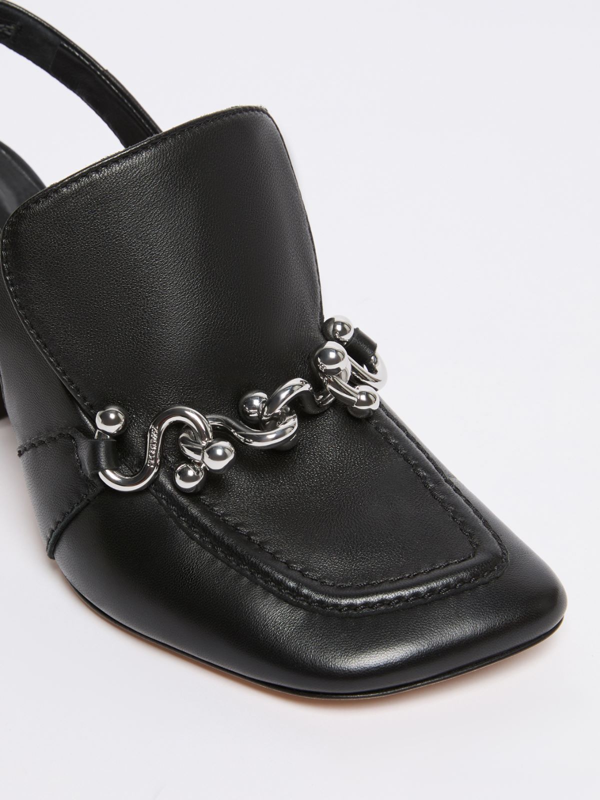 Nappa leather slingbacks - BLACK - Max Mara - 5