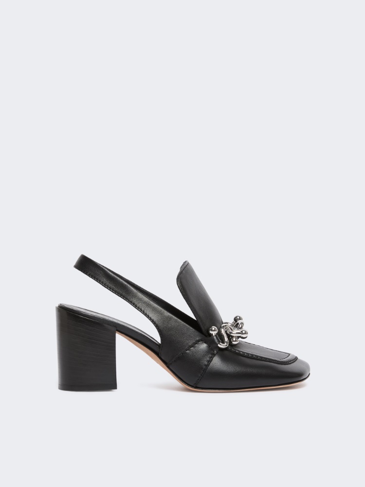 Nappa leather slingbacks - BLACK - Max Mara