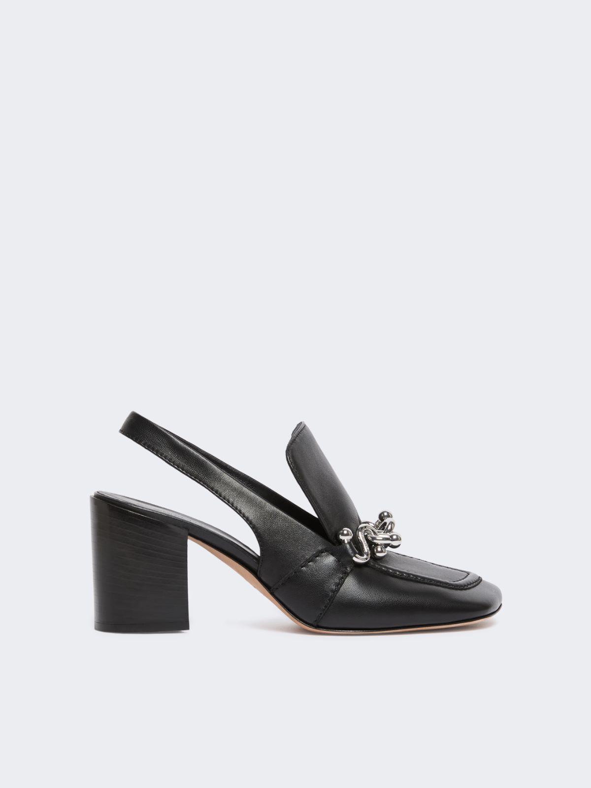 Nappa leather slingbacks - BLACK - Max Mara - 5