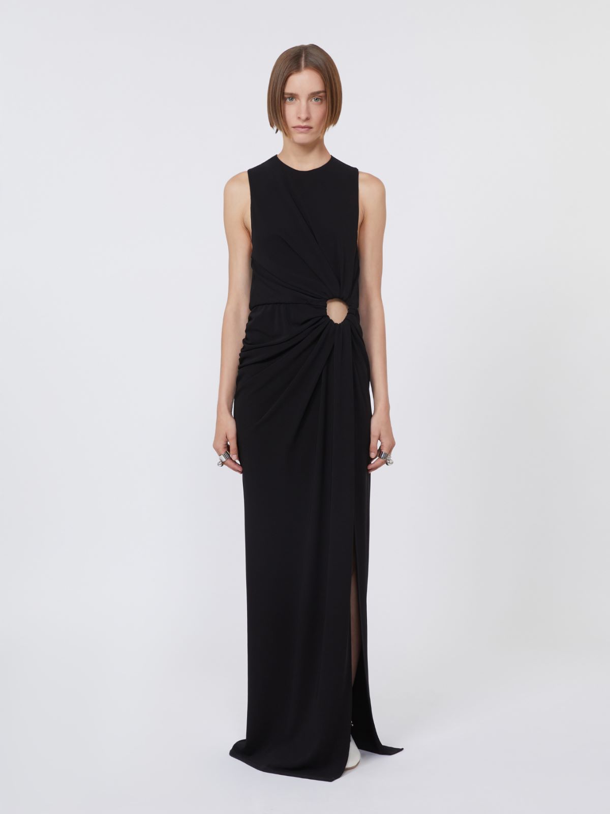 Sleeveless stretch jersey dress - BLACK - Max Mara - 2