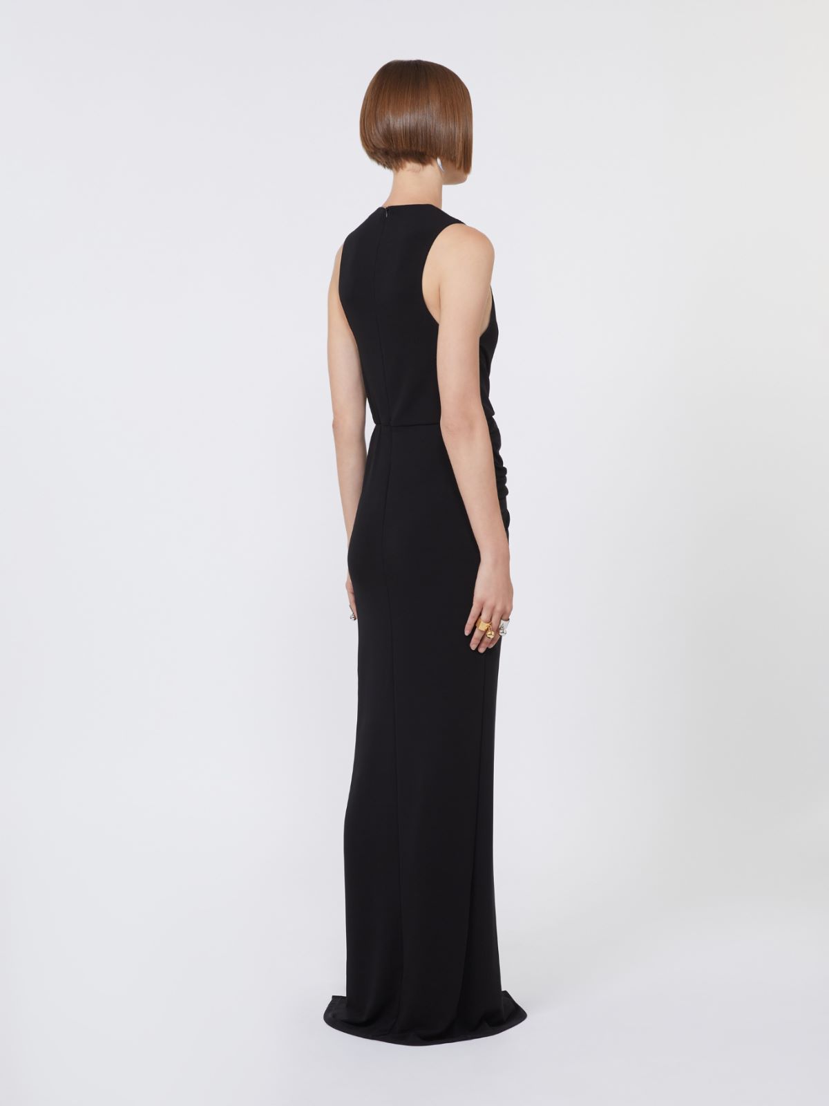 Sleeveless stretch jersey dress - BLACK - Max Mara - 3
