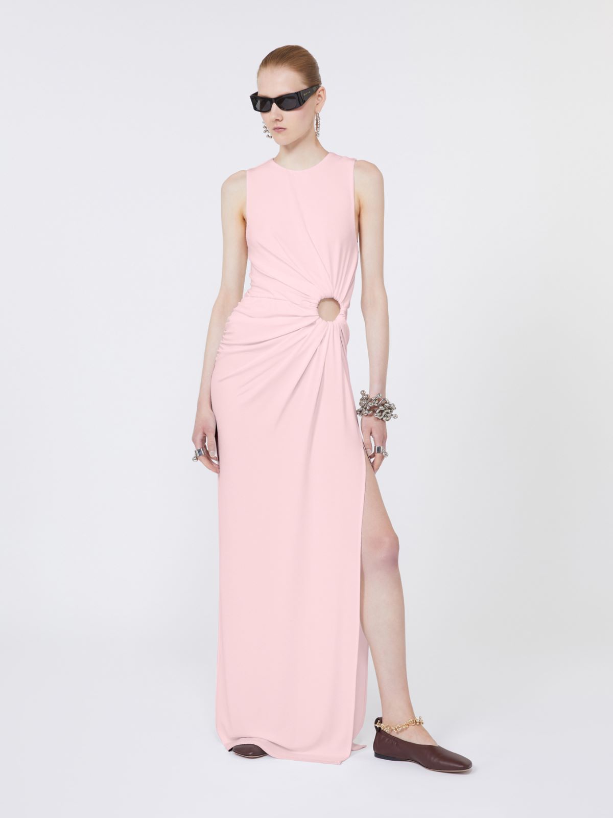 Sleeveless stretch jersey dress - PINK - Max Mara