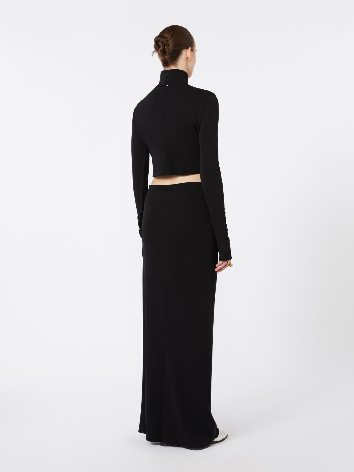 Jersey dress with knot - BLACK - Max Mara - 5