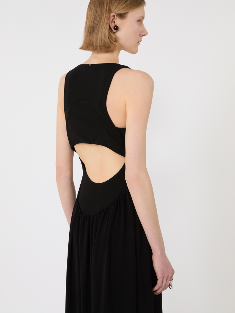 Long crepe jersey dress - BLACK - Max Mara - 4