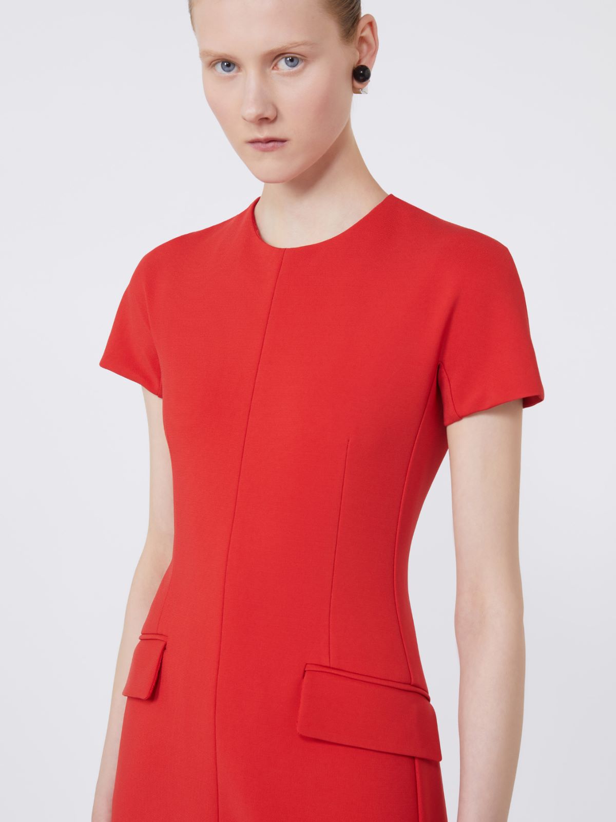 Jersey hourglass dress - CORAL - Max Mara - 4