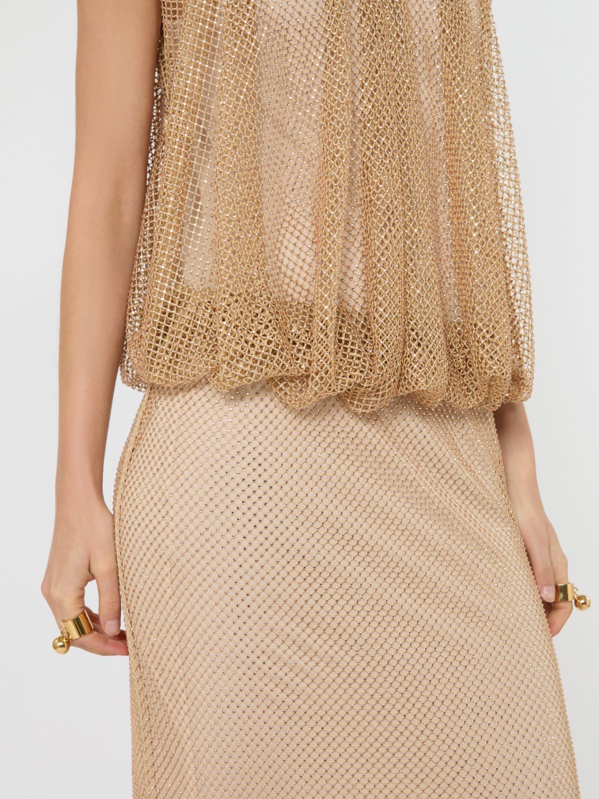 Sleeveless jersey dress with crystals - CAMEL - Max Mara - 10
