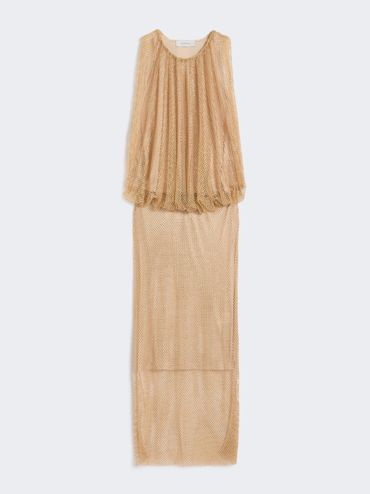 Sleeveless jersey dress with crystals - CAMEL - Max Mara