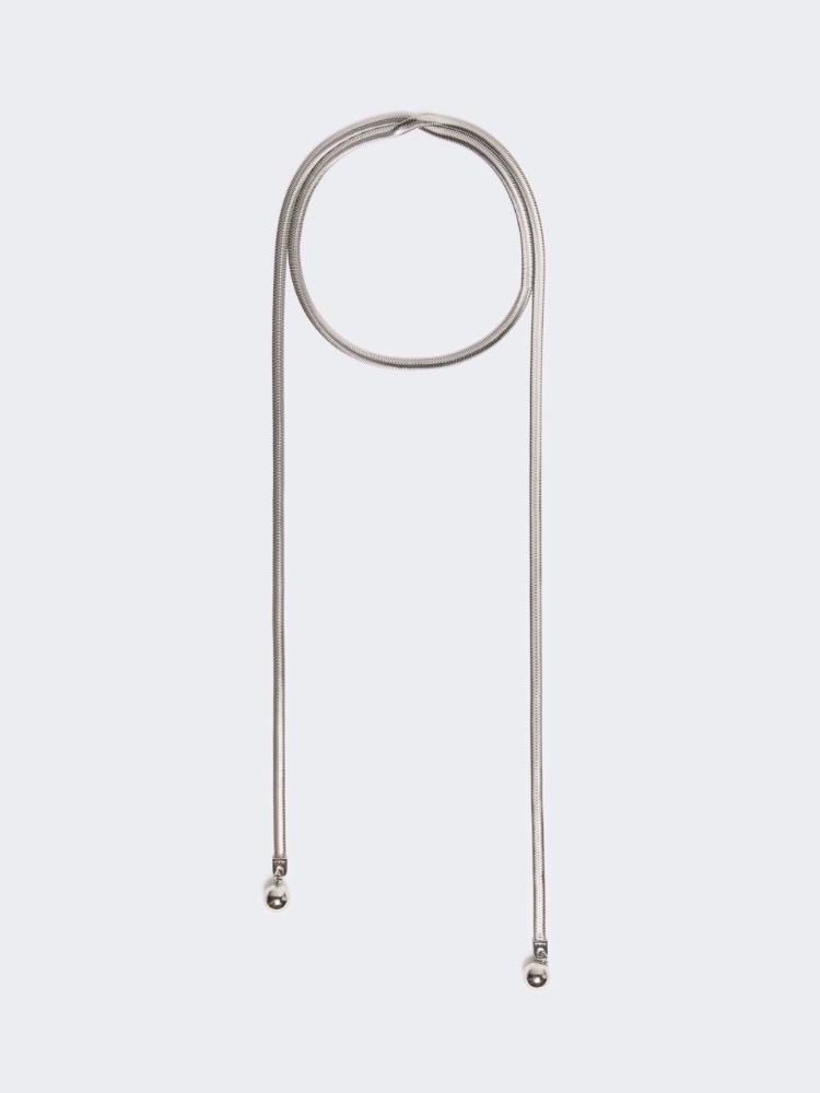 Sphere-detail metal necklace - PALLADIUM - Max Mara