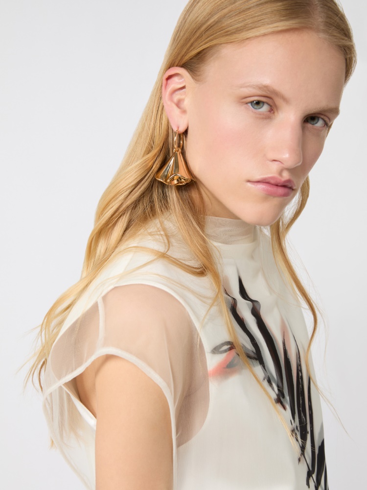 Ohrringe mit Blumen-Anhänger - GOLD - Max Mara