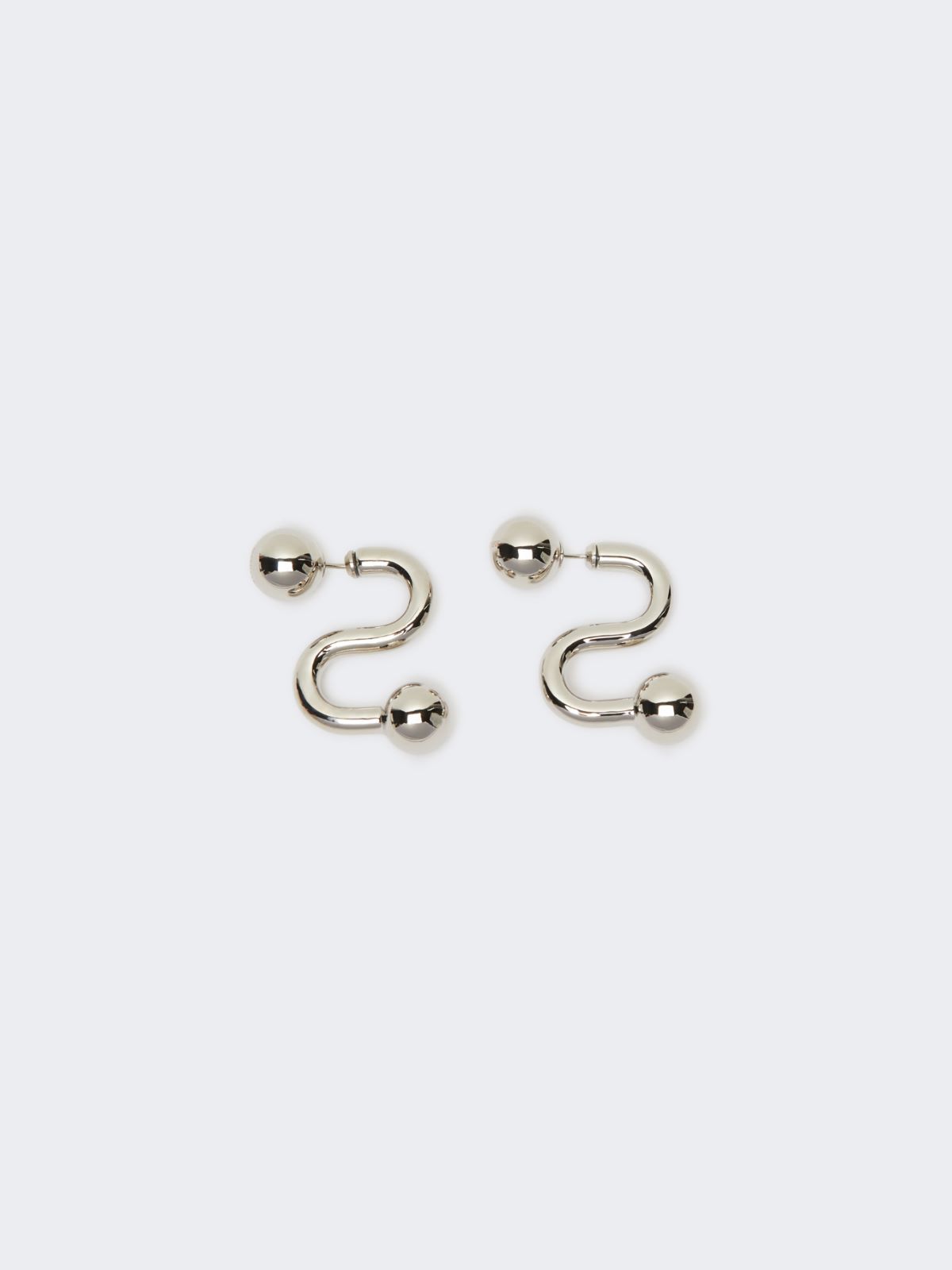 Metallic earrings + SILVER - Max Mara