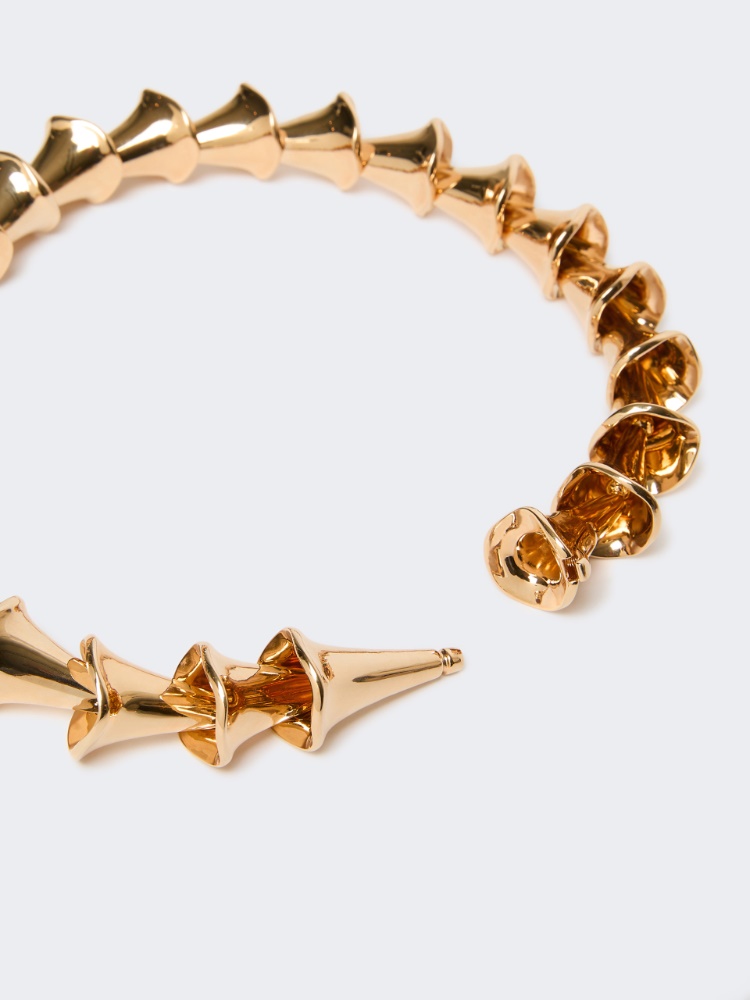 Choker necklace with floral elements - GOLD - Max Mara - 2