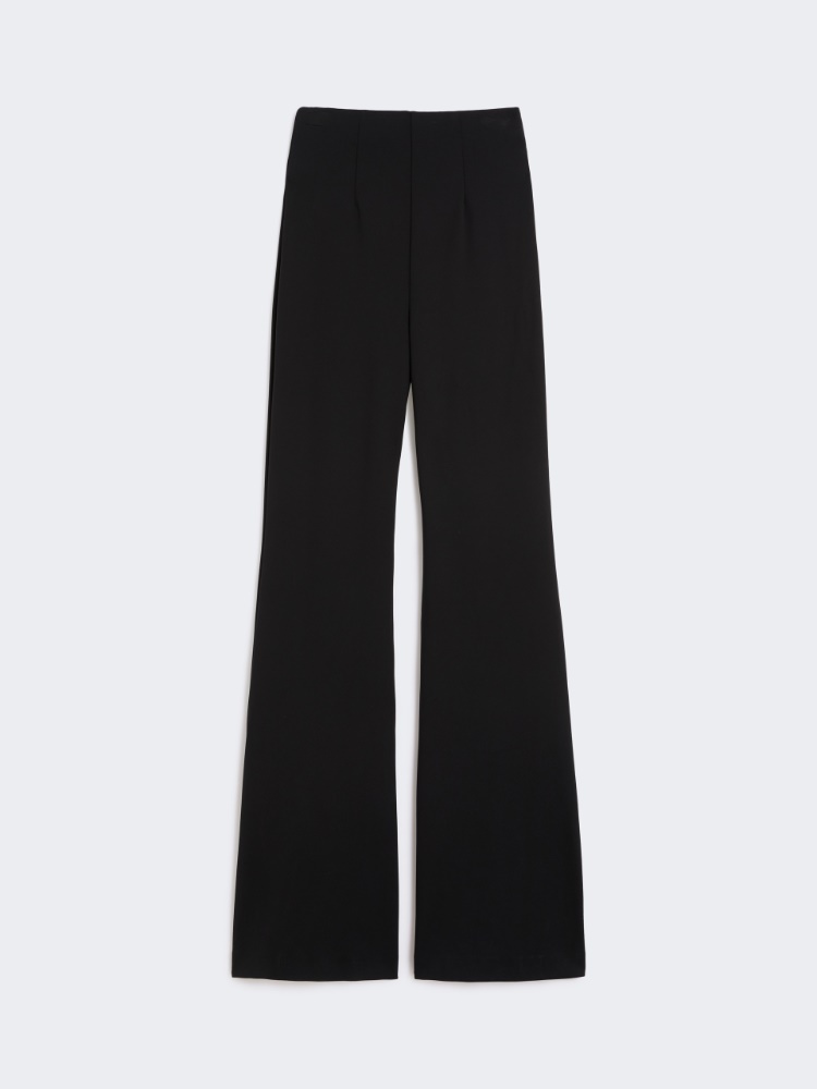 Flared trousers in stretch jersey - BLACK - Max Mara