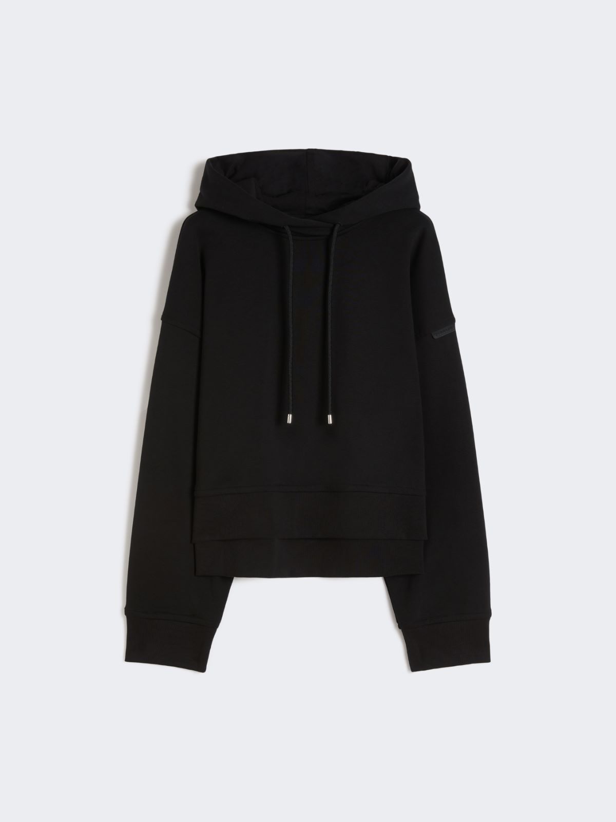 Stretch-cotton hooded sweatshirt - BLACK - Max Mara - 5