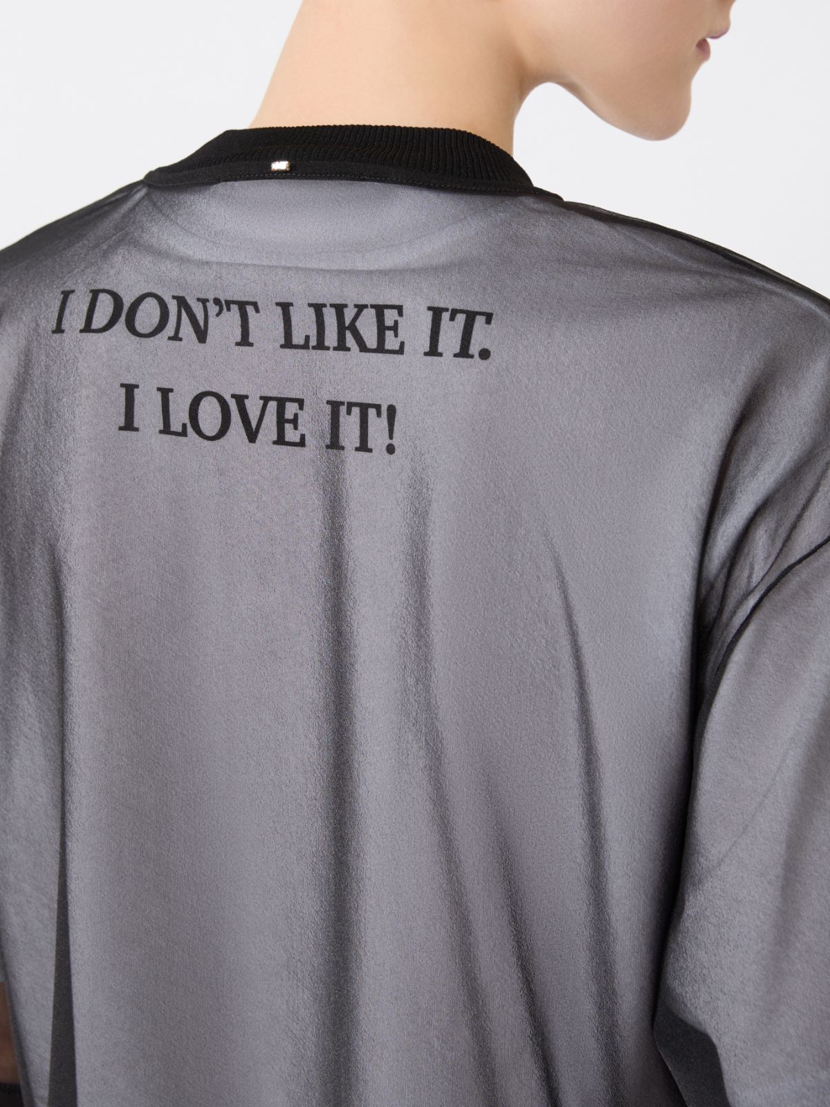 Cotton overlay T-shirt - OPTICAL WHITE - Max Mara - 11