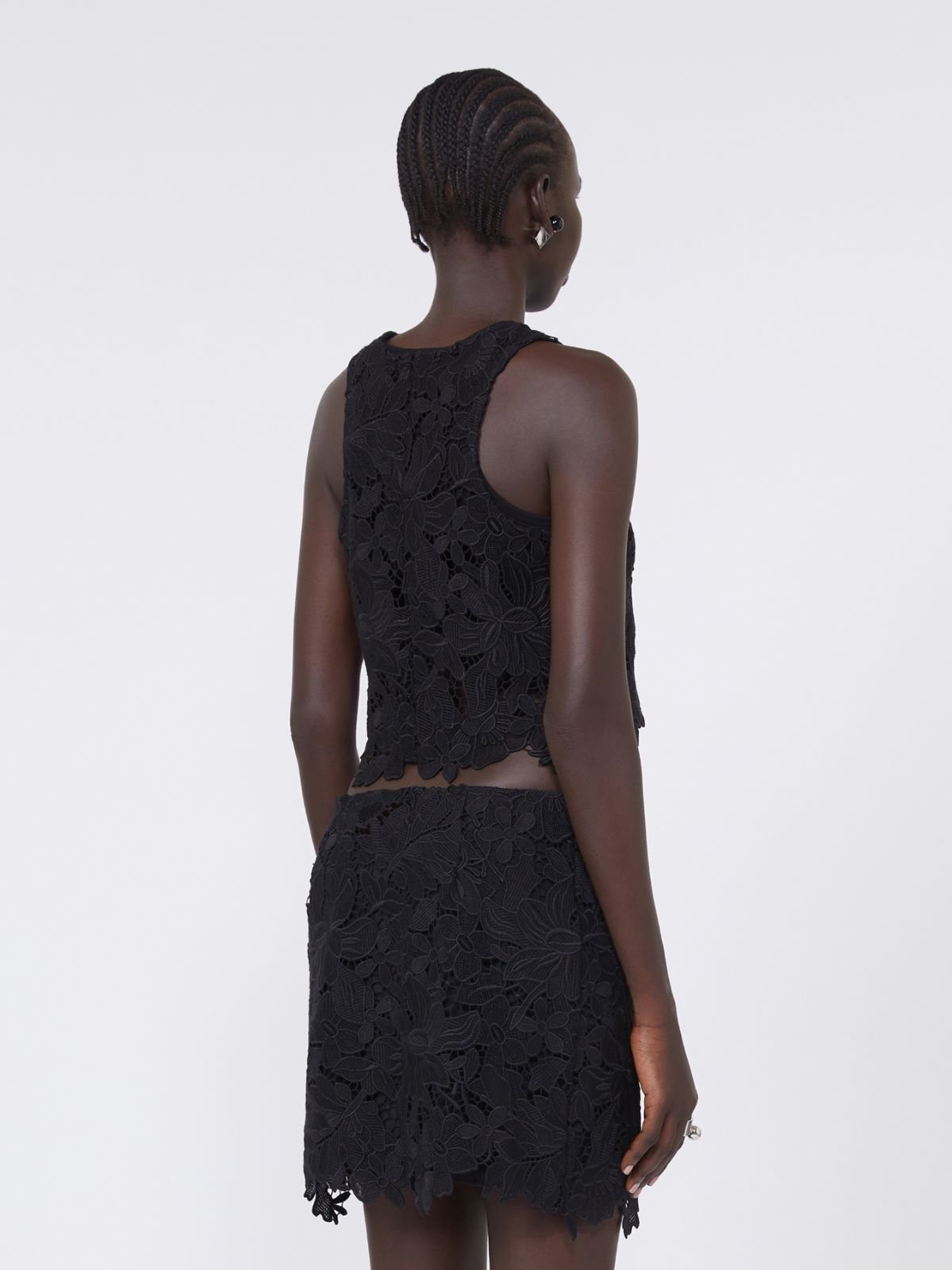 Short macramé top - BLACK - Max Mara - 3