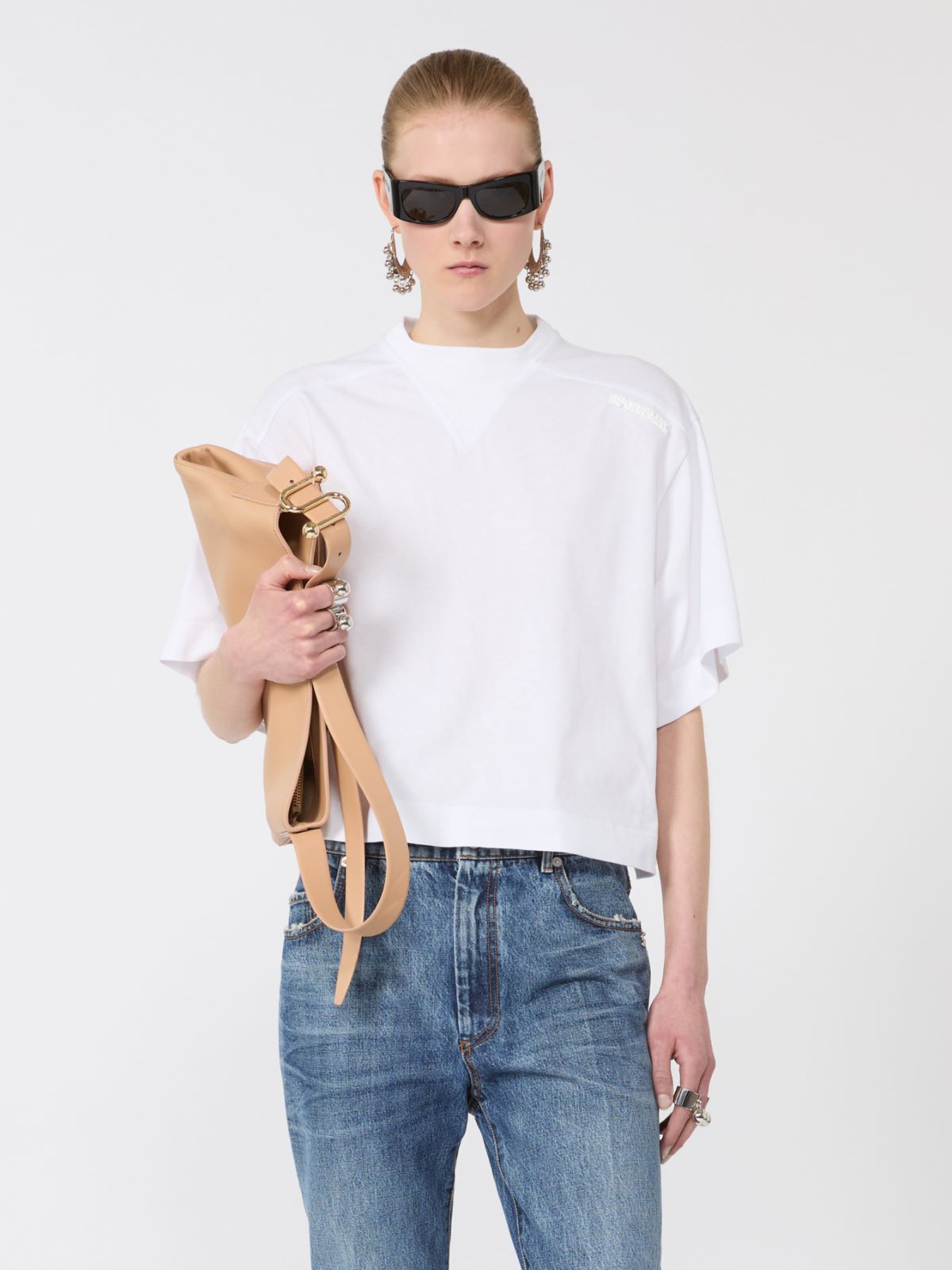 Cotton T-shirt - OPTICAL WHITE - Max Mara - 6