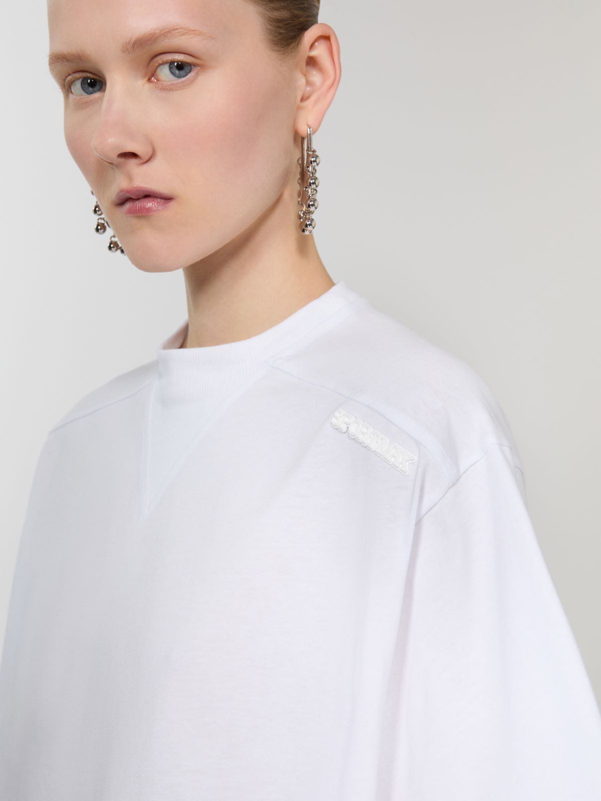 Cotton T-shirt - OPTICAL WHITE - Max Mara - 5